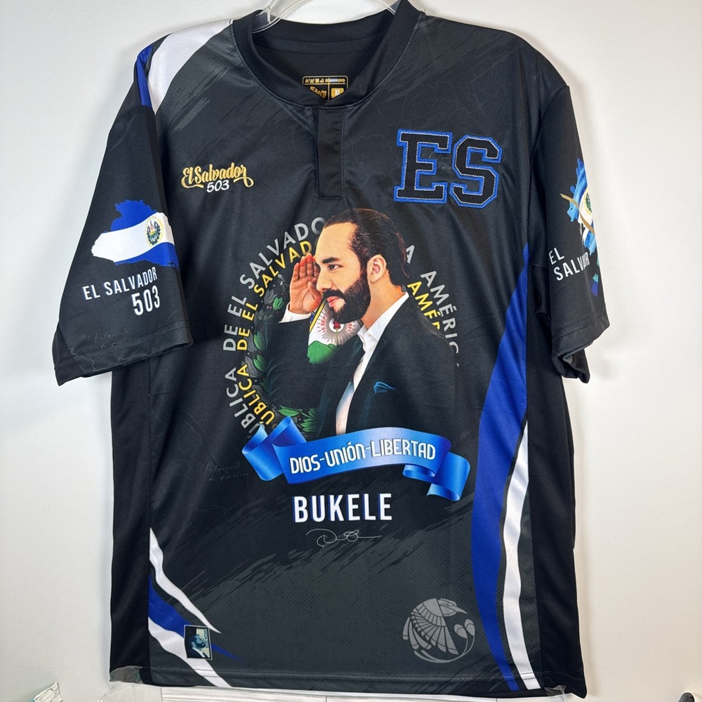 El Salvador 503 XL Soccer Jersey Of El Salvador President Nayib Bukele